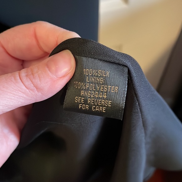 NWT Nicole Miller Black One Shoulder Chiffon Silk Dress. Size 4. - Picture 9 of 14